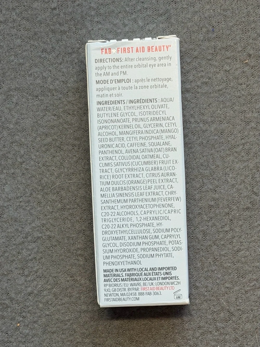 First Aid Beauty Hydrating Eye Cream — White/Light Blue